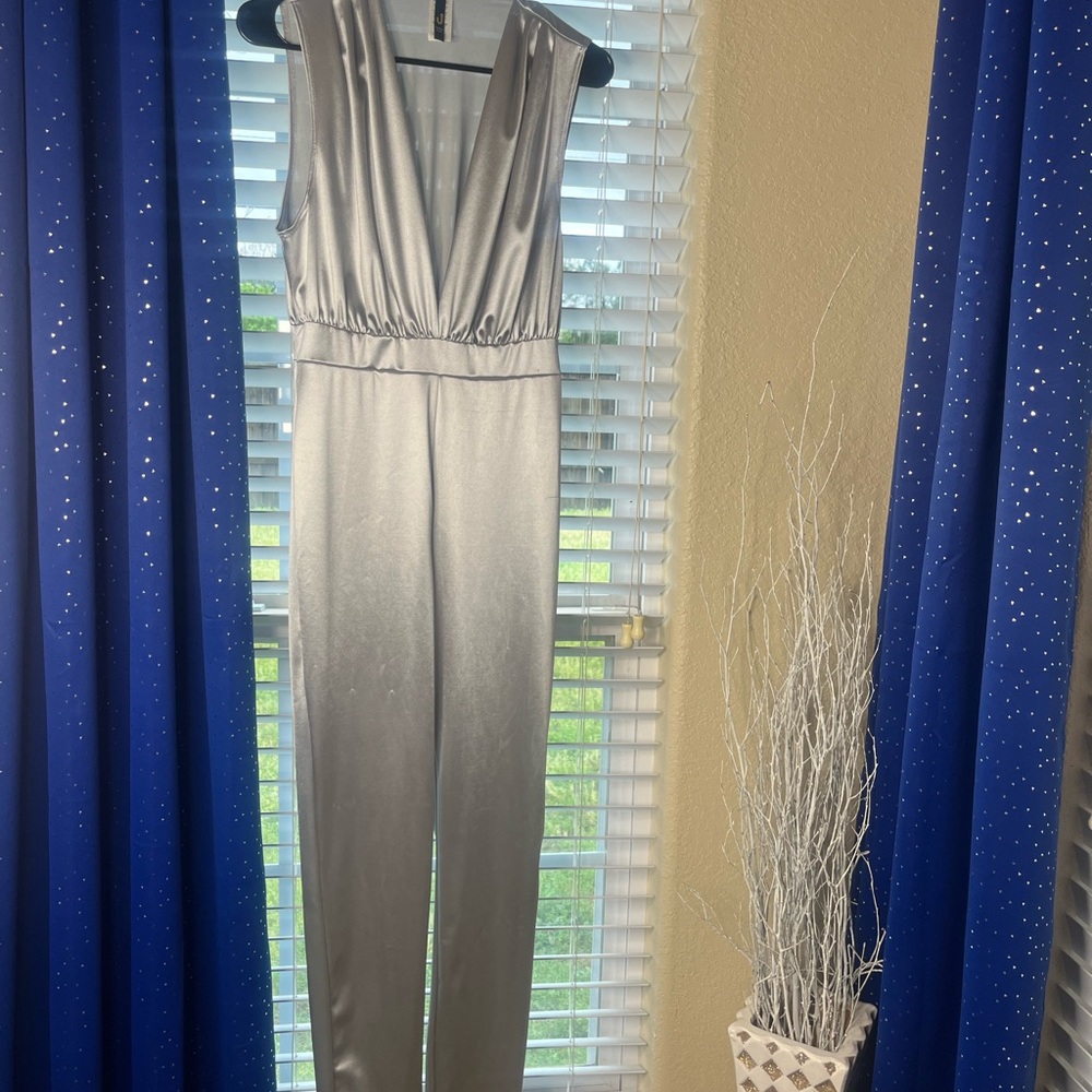 Elegant Silver Jumpsuit
